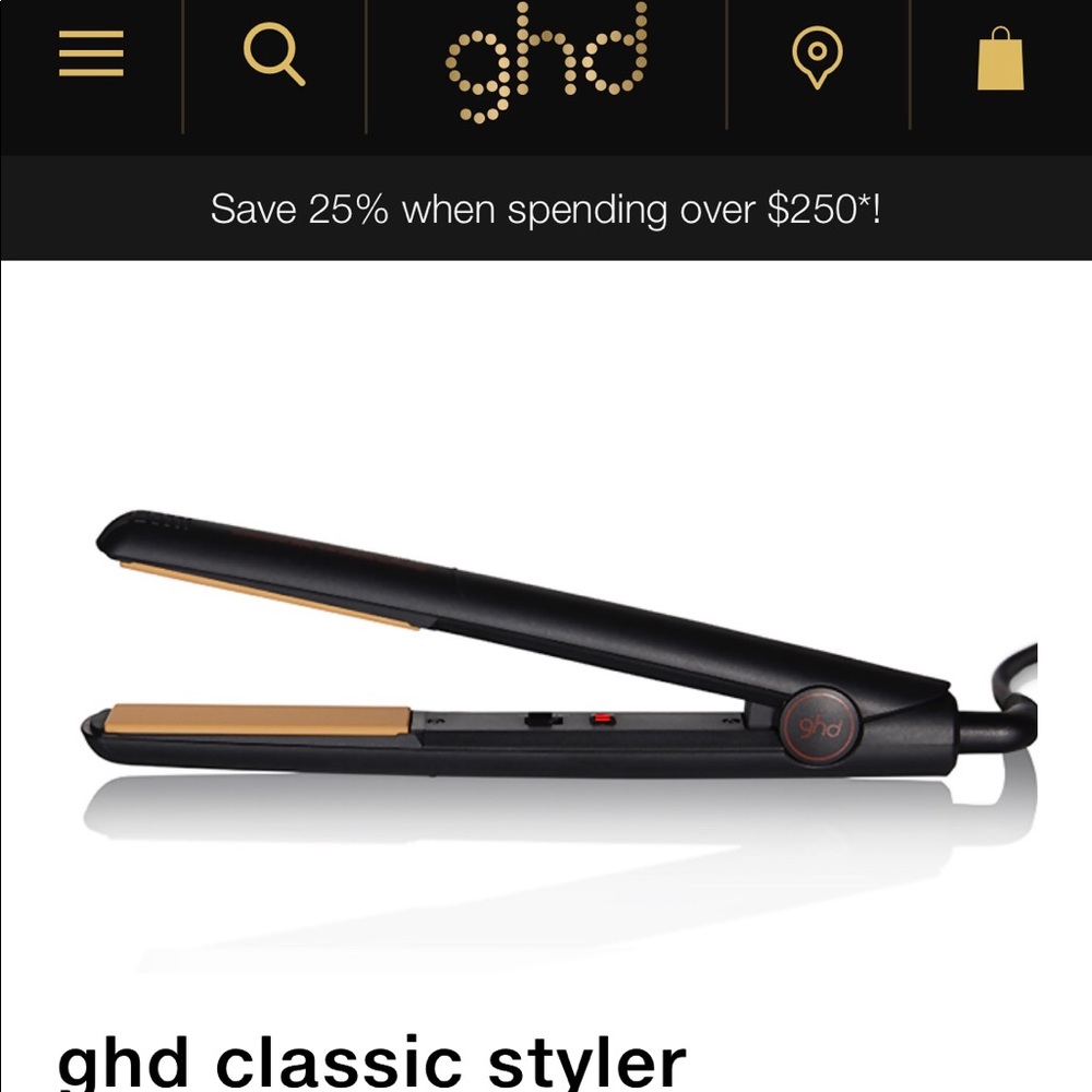 GHD flat iron styling
